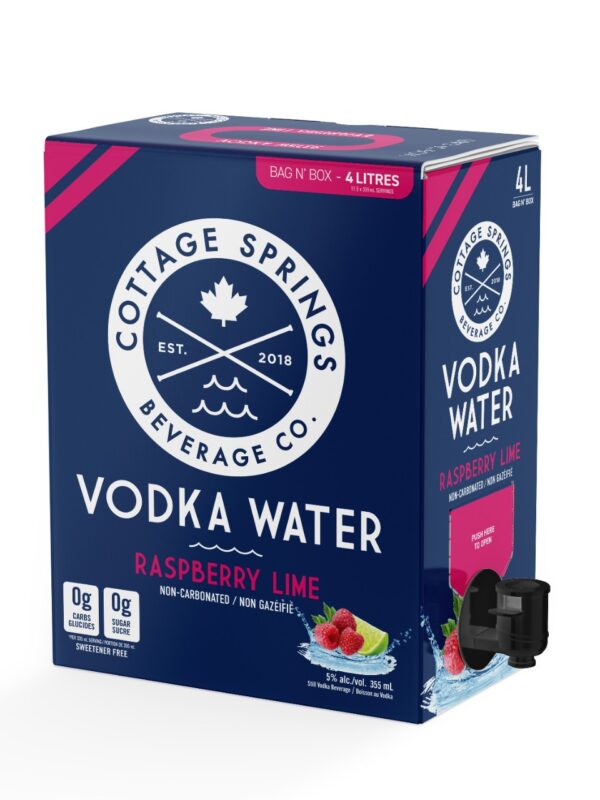 Cottage Springs Raspberry Lime Vodka Water 4L