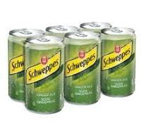 SCHWEPPES GINGERALE 6 CANS