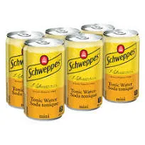 SCHWEPPES TONIC WATER 6 CANS