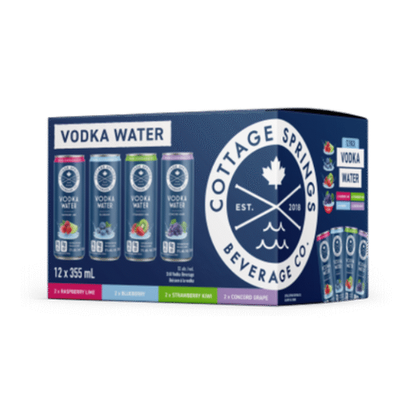 Cottage Springs Vodka Water Mix - 12 pack can