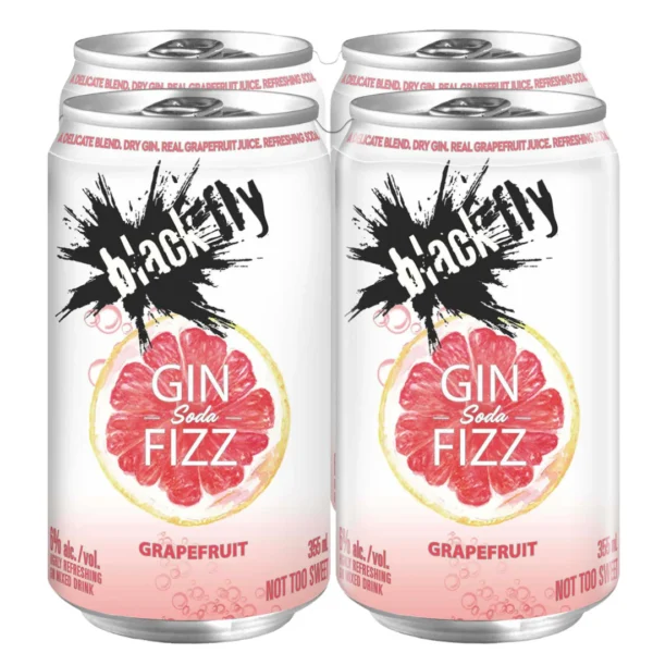 Black Fly Grapefruit Gin Fizz - 4 pack can