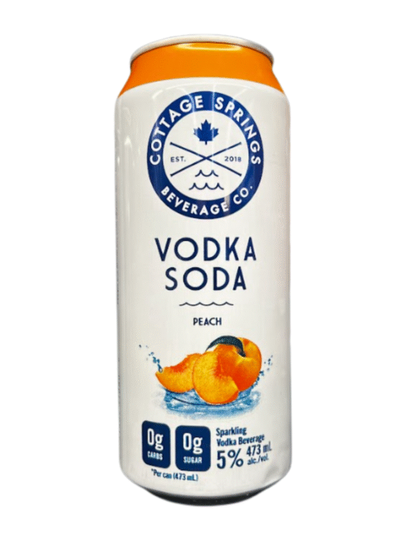 COTTAGE SPRINGS PEACH VODKA SODA 1C