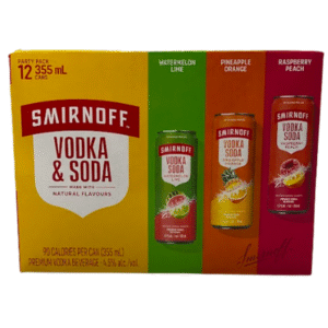 SMIRNOFF VODKA SODA VARIETY 12C